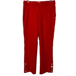 Jules & Leopold Red Pants with Button Accents Women’s Large